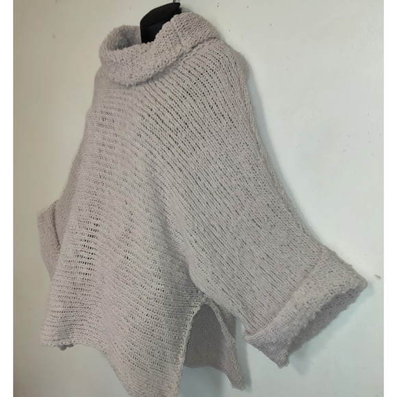 POL Chenille Turtleneck Chunky Sweater Womens S Beige 3/4 Cuffed Sleeves - Picture 4 of 16